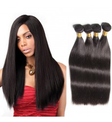 100 Peruvian Straight Hair 4 Bundles Deals for Free Shipping